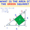 緑色の正方形の一辺の長さを求めろってことらしい